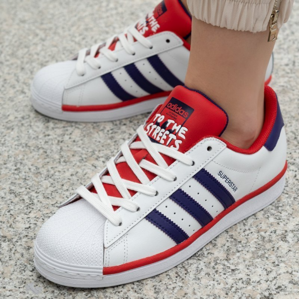 Giày Adidas Superstar J 'White Collegiate Purple Scarlet' FV3666 - Ảnh 2