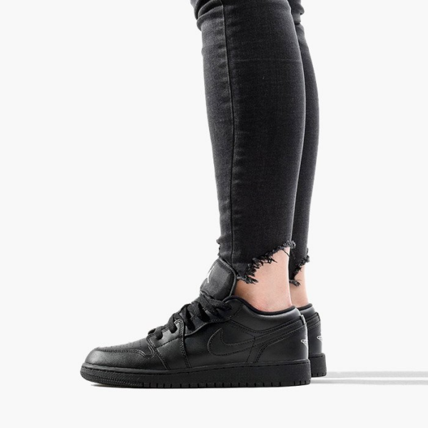 Giày Nike Air Jordan 1 Low GS 'Black' 553560-006 - Ảnh 3