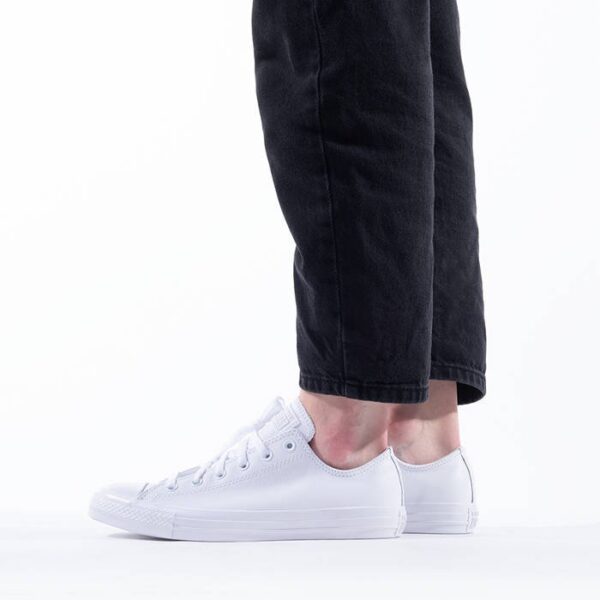 Giày Converse Chuck Taylor All Star Ox Leather 'White' 136823C - Ảnh 2
