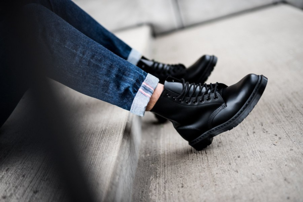 Giày Dr. Martens 1460 Mono Smooth Leather Lace Up Boot Black 14353001 - Ảnh 6