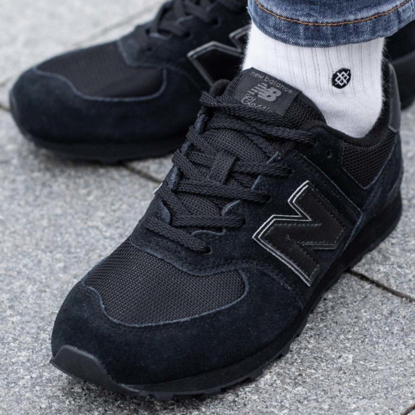 Giày New Balance 574 Kids 'Black' GC574TB - Ảnh 4