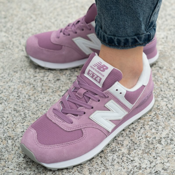 Giày New Balance Wmns 574 'Purple White' WL574OAC - Ảnh 2