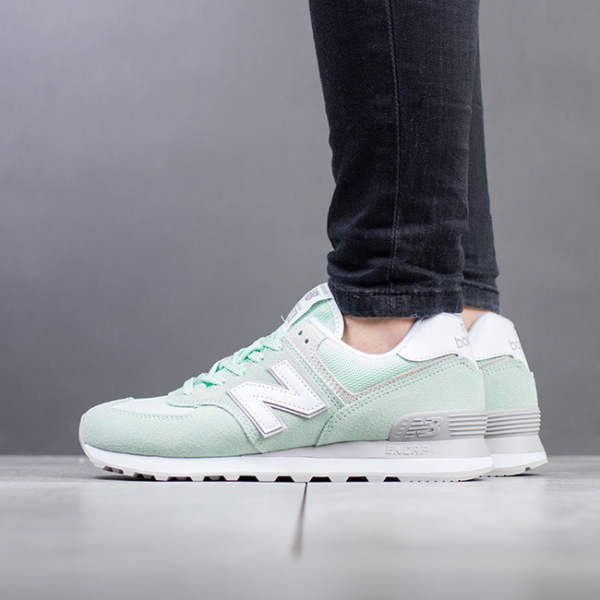 Giày New Balance Wmns 574 Green White WL574ESM - Ảnh 4