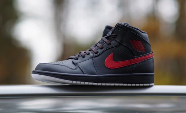 Giày Nike Air Jordan 1 Mid 'Anthracite Gym Red' 554724-045 - Ảnh 4