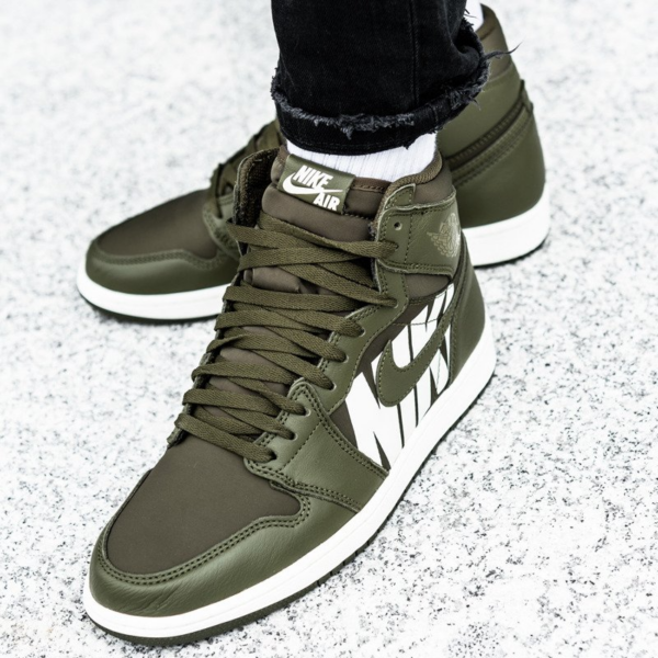 Giày Nike Air Jordan 1 High OG 'Olive Canvas' 555088-300 - Ảnh 2