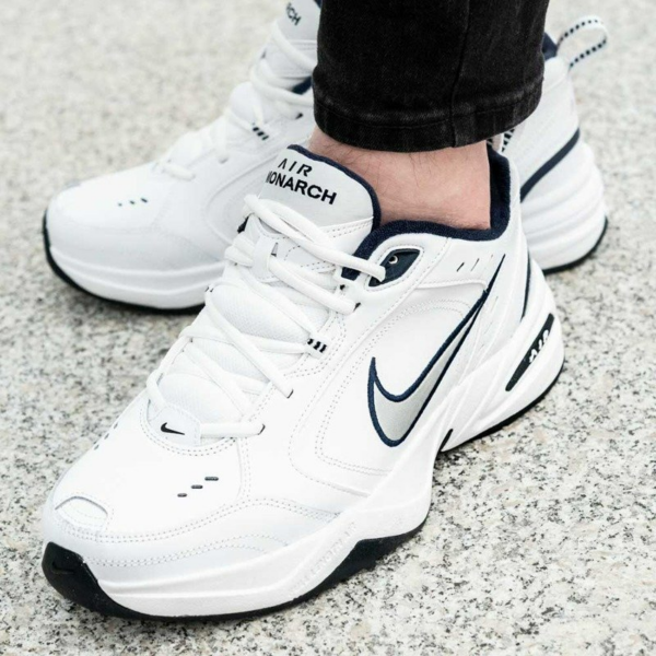 Giày Nike Air Monarch IV 'White Navy' 415445-102 - Ảnh 3