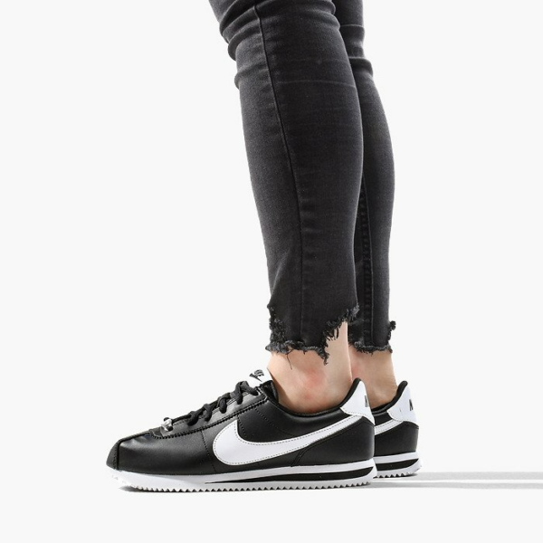 Giày Nike Cortez Basic SL GS 'Black' 904764-001 - Ảnh 2