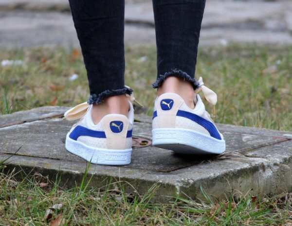 Giày Puma Basket Heart Denim Oatmeal Twilight Blue 363371-03 - Ảnh 5