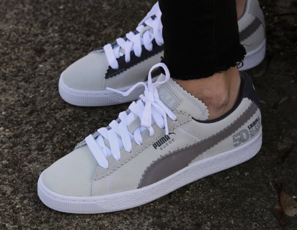Giày Puma Suede Classic x Michael Lau 'White Grey' 366313-01 - Ảnh 2
