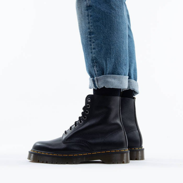 Giày Dr. Martens 1460 Pascal Bex Leather Lace Up Boots 'Black Pisa' 26206001 - Ảnh 3