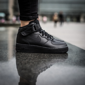 Alternative view of Giày Nike Air Force 1 Mid GS 'Black' 314195-004