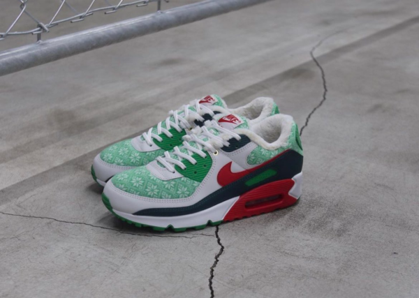Giày Nike Air Max 90 GS 'Christmas Sweater' DC1621-100 - Ảnh 8