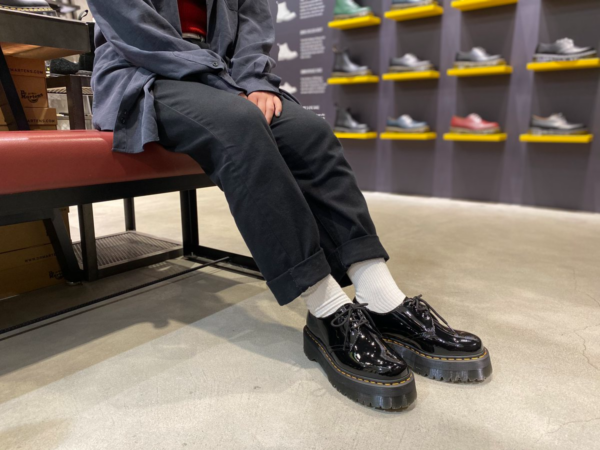 Giày Dr. Martens Wmns 1461 Patent Platform Quad Black 26647001 - Ảnh 5