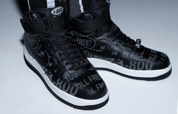Giày Nike Air Force 1 High '07 Premium 'Toll Free Pack Black' CU1414-001 - Ảnh 4