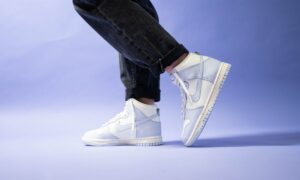 Alternative view of Giày Nike Wmns Dunk High 'Football Grey' DD1869-102