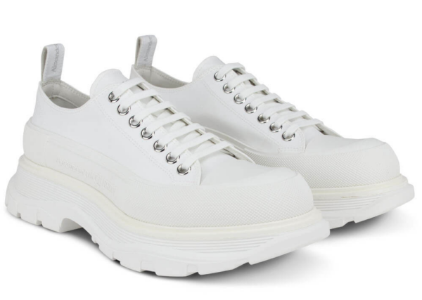 Giày Alexander McQueen Tread Slick Lace Up White 604257-W4L32-9000 - Ảnh 6