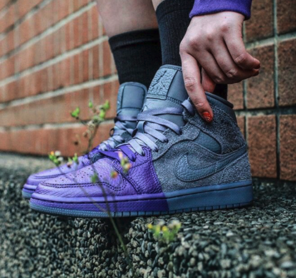 Giày Nike Sheila Rashid x Air Jordan 1 Mid 'UNITE' CW5897-005 - Ảnh 2