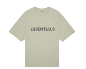Fear Of God Essentinals 3D Silicion Applique Boxy T Shirt Moss ES3SABTMSS