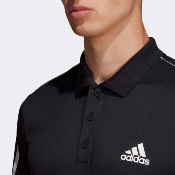 Áo Adidas 3 Stripes Club Polo Shirt Black DU0848 - Ảnh 6