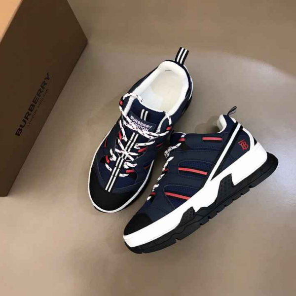 Giày Burberry Mesh Nubuck Union Black Red 80171311 - Ảnh 3