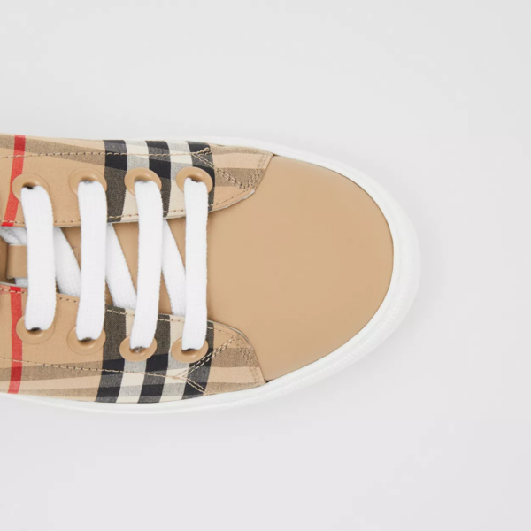 Giày Burberry Vintage Check Sneakers Beige p80388661 - Ảnh 4