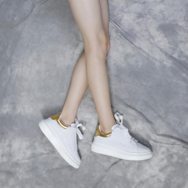 Giày Alexander McQueen Oversized Sneaker 'White Gold' 553680-WHNBG-9075 - Ảnh 4