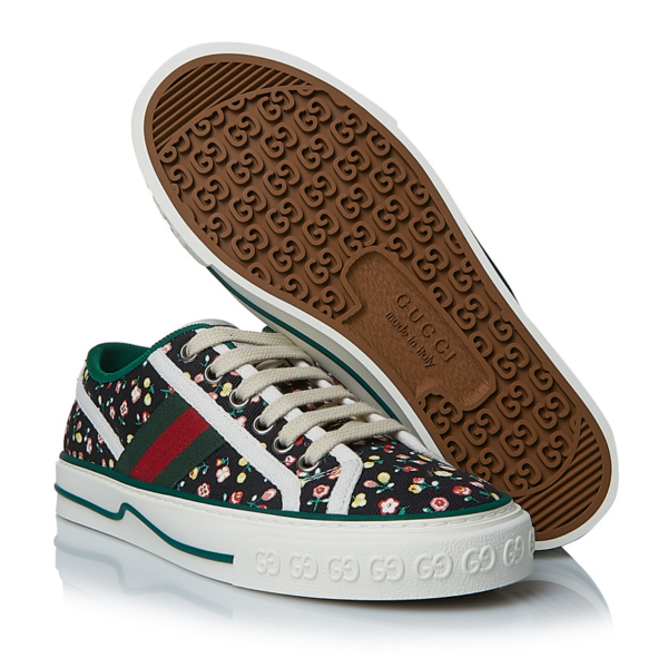 Giày Gucci x Liberty of London Wmns Tennis 1977 'Floral Black'  606110-2IC10-1085 - Ảnh 4