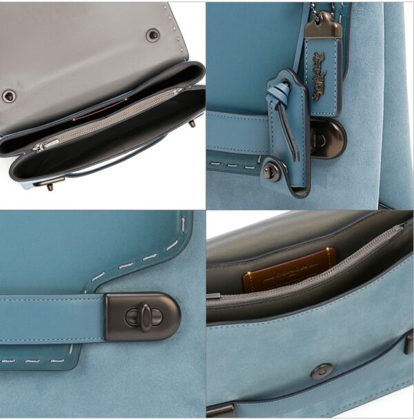 Túi Coach Swagger Chain Crossbody In Colorblock Blue 25833 BPCMB - Ảnh 6