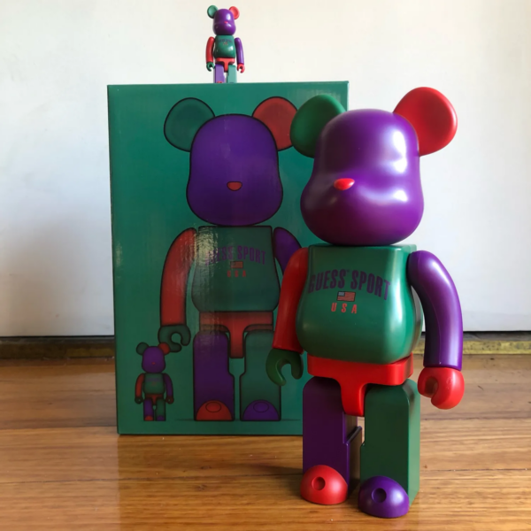 Mô hình Bearbrick Guess Sport Logo 100% & 400% Multi - Ảnh 3