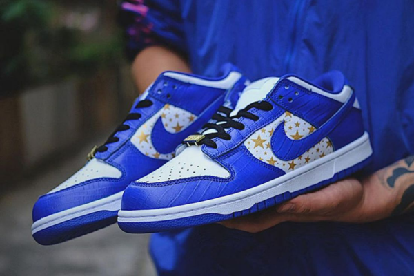 Giày Nike Supreme x Dunk Low OG SB QS 'Hyper Royal' DH3228-100 - Ảnh 7