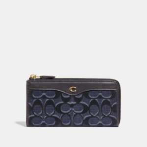 Alternative view of VÍ Coach L Zip Wallet in Signature Denim QYLCM05IH5