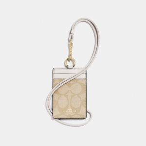 Alternative view of VÍ Coach ID Lanyard In Signature Canvas Light Khaki Chalk MQGV8F9HT6