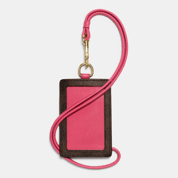VÍ Coach ID Lanyard In Signature Canvas Strawberry TSLSVHTY2N - Ảnh 3