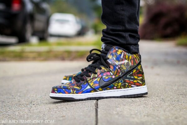Giày Nike Concepts x SB Dunk High 'Stained Glass' 313171-606 - Ảnh 3