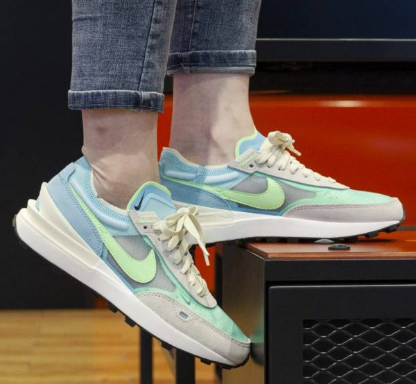 Giày Nike Wmns Waffle One 'Bleached Aqua Lime Glow' DC2533-401 - Ảnh 3