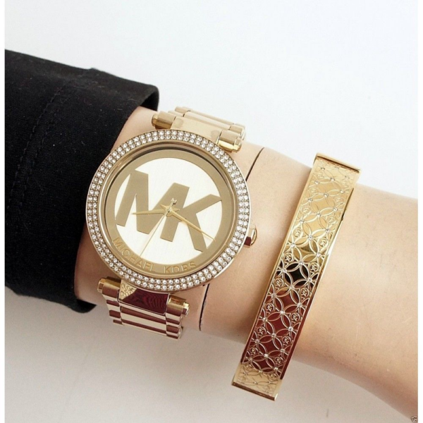 Michael Kors Women's Parker Gold Tone Watch MK5784 - Ảnh 3