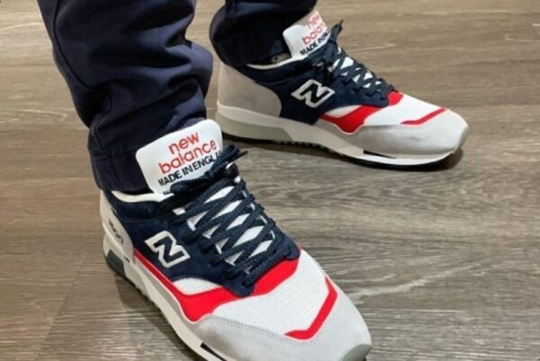 Giày New Balance 1500 Made in England 'Grey Navy Red' M1500GWR - Ảnh 6