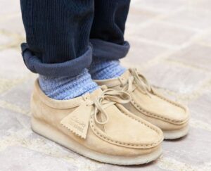 Giay Clarks Wallabee Cup 'White Nubuck' 261-58153