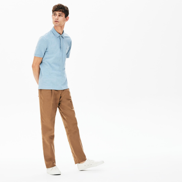 Áo Lacoste Men's Paris Polo Regular Fit Stretch Cotton Piqué PH5522-DRW - Ảnh 5