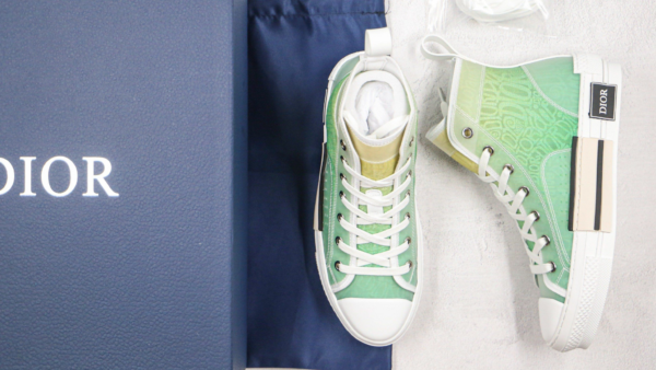 Giày Shawn Stussy x Dior B23 High 'Yellow Green' - Ảnh 4