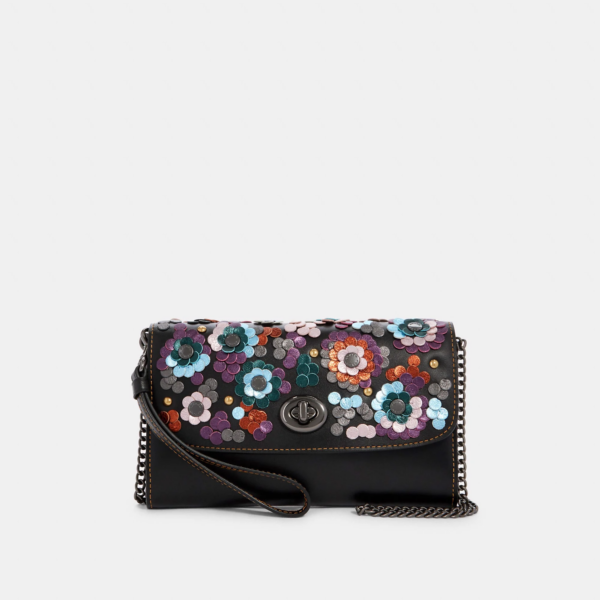 VÍ Coach Chain Crossbody With Leather Sequins - Ảnh 2