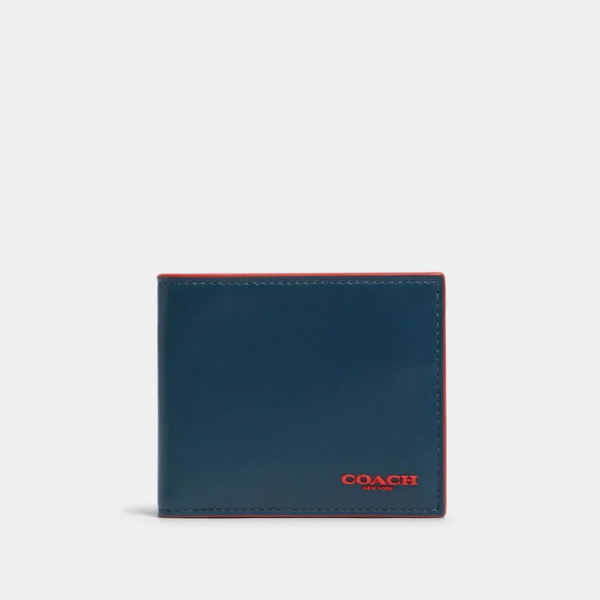 Ví Coach ID Biilfold Wallet In Colorblock Aegean Sport Red S0EPNXSNC0 - Ảnh 2