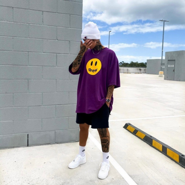 Áo Drew House Mascot SS Purple Tee - Ảnh 2