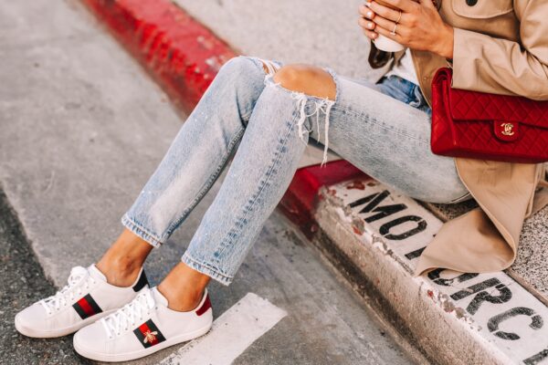Giày Gucci Wmns Ace Embroidered 'Bee' 431942-02JP0-9064 - Ảnh 4