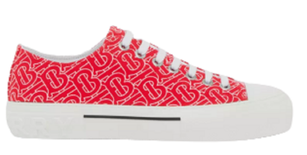 Giày Burberry Monogram Print Cotton 'Bright Red' 80523441