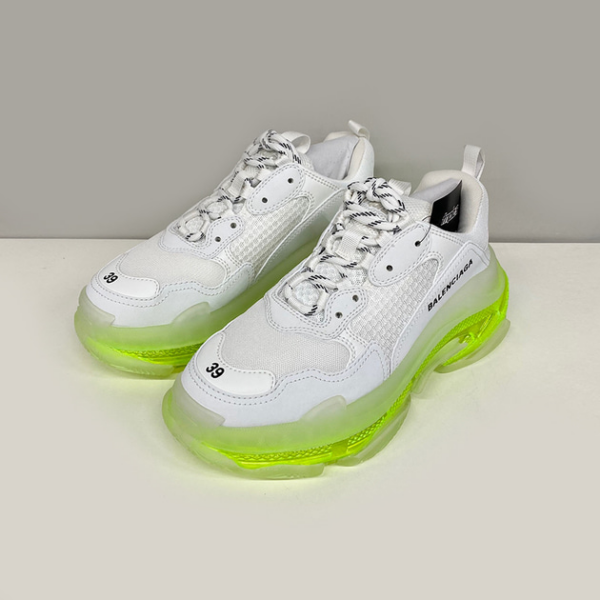 Giày Balenciaga Triple S 'White Fluo Yellow' 541624 W2FR1 9073 - Ảnh 2
