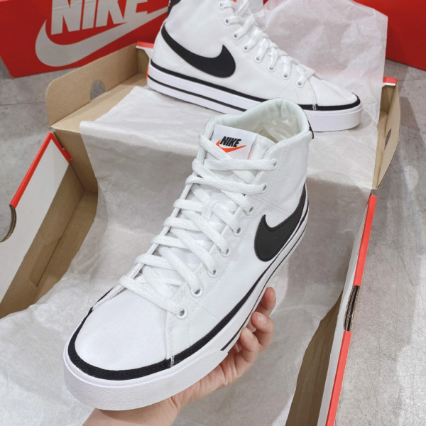 Giày Nike Court Legacy Canvas Mid White DD0162-100 - Ảnh 3