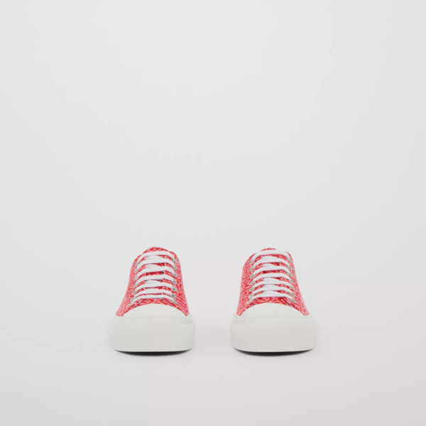 Giày Burberry Monogram Print Cotton 'Bright Red' 80523441 - Ảnh 3