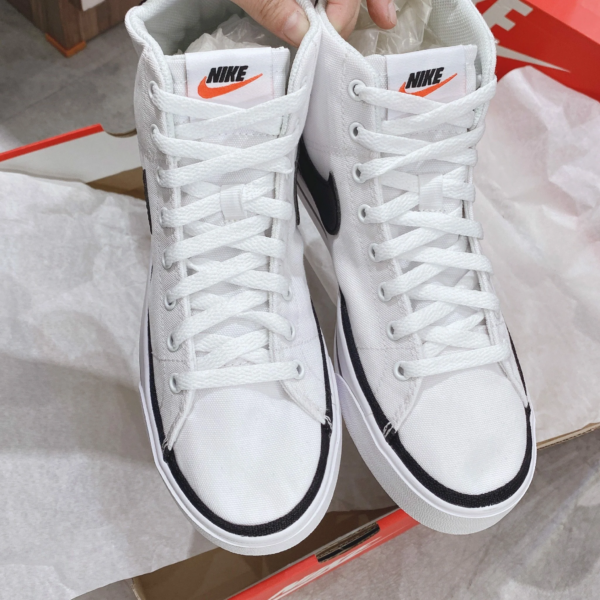 Giày Nike Court Legacy Canvas Mid White DD0162-100 - Ảnh 5