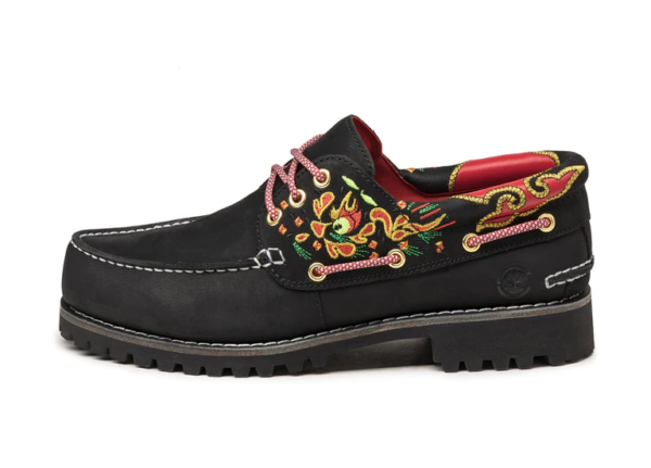 Giày Timberland 3-Eye Clot Handsewn Boat Shoe 'Black' TB0A5Z1H001-BLK - Ảnh 3